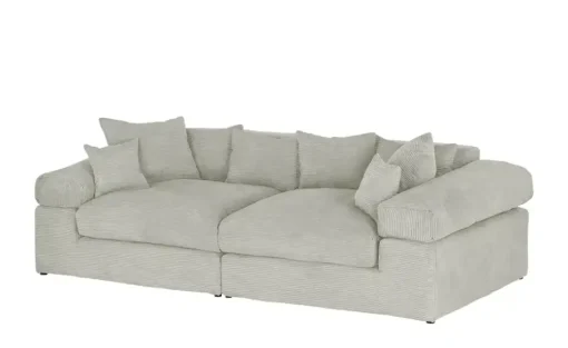 smart Big Sofa Lianea | Steingrau, Cordstoff | Höffner