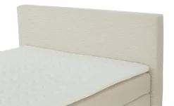 smart Boxbett mit Topper, Cordbezug, Beige Basic | Creme, 140 cm