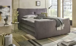 smart Boxspringbett mit Stauraum Luxus | Anthrazit, 180 cm