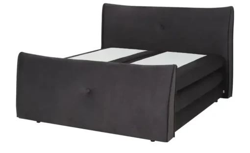 smart Boxspringbett mit Stauraum Luxus | Anthrazit, 180 cm