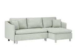smart Ecksofa ausziehbar Bonamie | Silbergrau, rechts