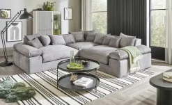 smart Ecksofa Lianea | Cordstoff, Grau | Möbel Höffner
