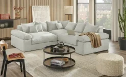 smart Ecksofa Lionore | Steingrau, Cordstoff | Höffner