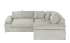 smart Ecksofa Lionore | Steingrau, Cordstoff | Höffner