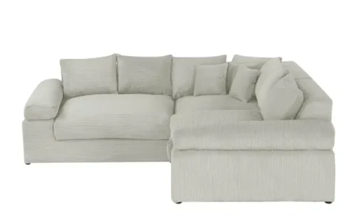 smart Ecksofa Lionore | Steingrau, Cordstoff | Höffner