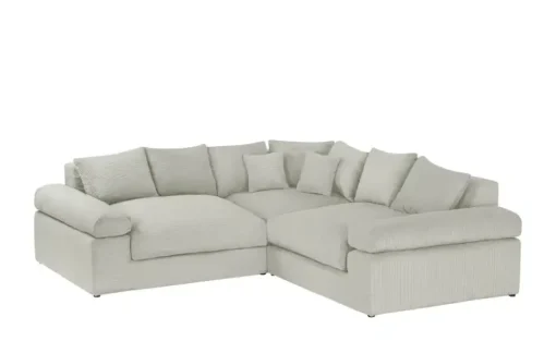 smart Ecksofa Lionore | Steingrau, Cordstoff | Höffner