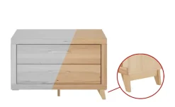 smart Garderobenbank Oslo  | Kernbuche (Nachbildung)