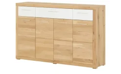 smart Highboard Oslo  | Wildeiche, Wildeiche (Nachbildung), Weiß