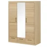 smart Kleiderschrank Oslo | Kernbuche, Kernbuche (Nachbildung), Schwarz