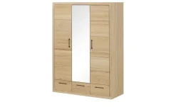 smart Kleiderschrank Oslo | Kernbuche, Kernbuche (Nachbildung), Schwarz