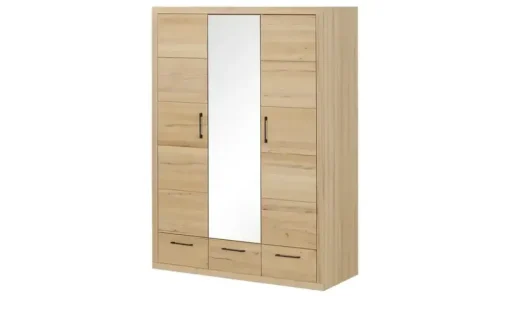 smart Kleiderschrank Oslo | Kernbuche, Kernbuche (Nachbildung), Schwarz