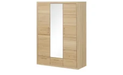 smart Kleiderschrank Oslo | Kernbuche, Kernbuche (Nachbildung), silberfarben