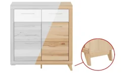 smart Kommode Oslo | Kernbuche, Weiß, Kernbuche (Nachbildung)