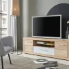 smart Lowboard Oslo | Kernbuche, Kernbuche (Nachbildung), Weiß
