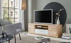 smart Lowboard Oslo | Kernbuche, Kernbuche (Nachbildung), Weiß