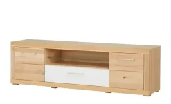 smart Lowboard Oslo | Kernbuche, Kernbuche (Nachbildung), Weiß