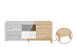 smart Lowboard Oslo  | Kernbuche (Nachbildung), Kernbuche, Weiß