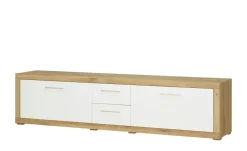 smart Lowboard Oslo | Wildeiche, Wildeiche (Nachbildung), Weiß