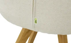 smart Polsterstuhl aus Eiche Massivholzgestell Nikita | Creme
