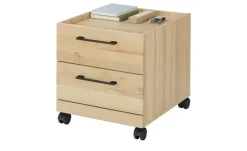 smart Rollcontainer Oslo  | Kernbuche (Nachbildung), Schwarz