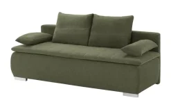 smart Schlafsofa Leonie | Flachgewebe, Grün, Dunkelgrün