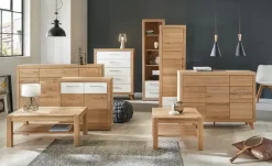 smart Schrank Oslo | Kernbuche, Kernbuche (Nachbildung), Weiß