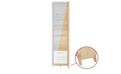 smart Schrank Oslo | Kernbuche, Kernbuche (Nachbildung), Weiß