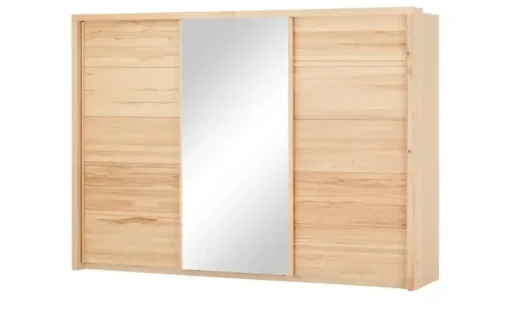 smart Schwebetürenschrank, 3-türig Oslo | Kernbuche, Kernbuche (Nachbildung)