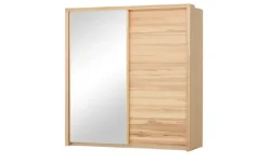 smart Schwebetürenschrank, 2-türig mit Spiegeltür Oslo | Kernbuche, Kernbuche (Nachbildung)