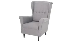 smart Sessel Hubertine | Steingrau, Flachgewebe