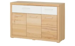 smart Sideboard Oslo | Kernbuche (Nachbildung), Kernbuche, Weiß