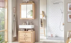 smart Spiegelschrank Oslo | Kernbuche, Kernbuche (Nachbildung)