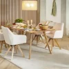 smart Velours-Armlehnstuhl drehbar Bastian | Creme