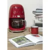 smeg Kaffeeautomat DCF02RDEU | silberfarben, Rot