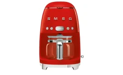 smeg Kaffeeautomat DCF02RDEU | silberfarben, Rot