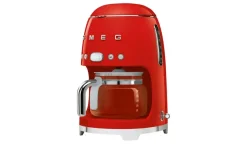 smeg Kaffeeautomat DCF02RDEU | silberfarben, Rot
