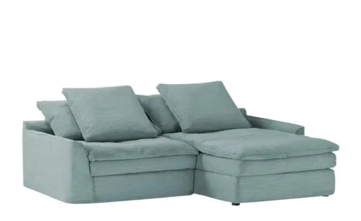 SOHO Ecksofa Sake | Aquablau, rechts | Möbel Höffner