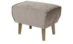 SOHO Hocker Ellinor | Steingrau, Samt | Möbel Höffner