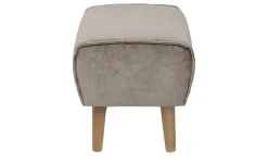 SOHO Hocker Ellinor | Steingrau, Samt | Möbel Höffner