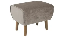 SOHO Hocker Ellinor | Steingrau, Samt | Möbel Höffner