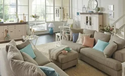 SOHO Hocker gestreift Franka | Sand | Möbel Höffner