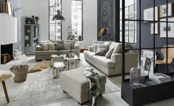 SOHO Hocker gestreift Franka | Sand | Möbel Höffner