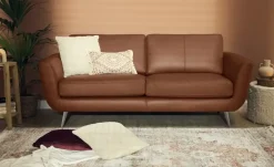 SOHO Ledersofa Smilla | 2,5, Cognacbraun | Höffner