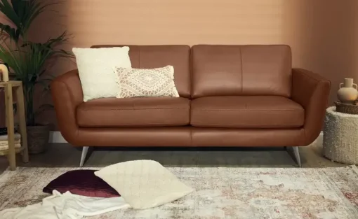 SOHO Ledersofa Smilla | 2,5, Cognacbraun | Höffner