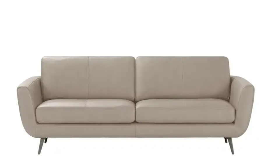 SOHO Ledersofa Smilla | 3, Taupe | Möbel Höffner