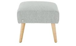SOHO Polsterhocker Jolyn | Silbergrau, Flachgewebe