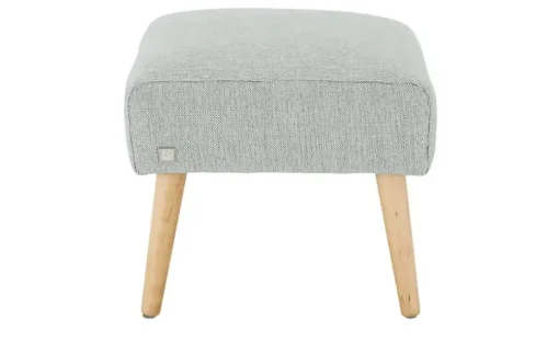 SOHO Polsterhocker Jolyn | Silbergrau, Flachgewebe