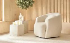 SOHO Sessel  Gela  | Cremeweiß, Boucléstoff | Höffner