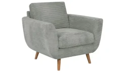 SOHO Sessel Smilla | Hellgrau, Cordstoff | Höffner