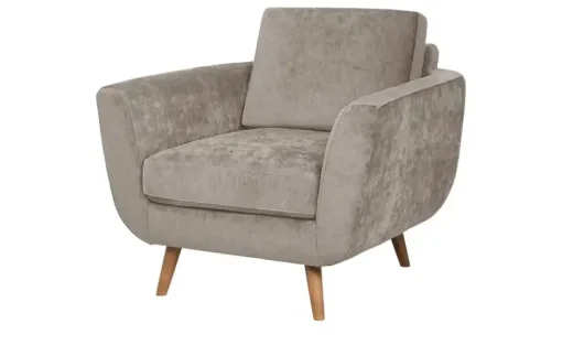 SOHO Sessel Smilla | Steingrau, Samt | Möbel Höffner